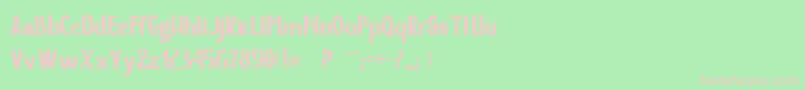Yore-Schriftart – Rosa Schriften auf grünem Hintergrund