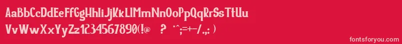 フォントYore – 赤い背景にピンクのフォント