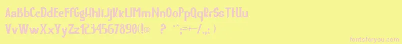 Yore Font – Pink Fonts on Yellow Background