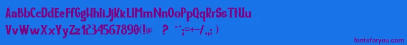 Yore Font – Purple Fonts on Blue Background