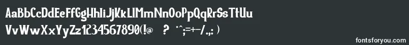 フォントYore – 黒い背景に白い文字