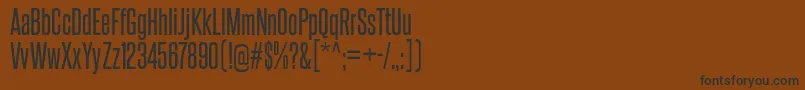 フォントSteelfishRg – 黒い文字が茶色の背景にあります