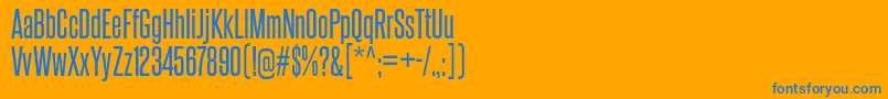 SteelfishRg Font – Blue Fonts on Orange Background