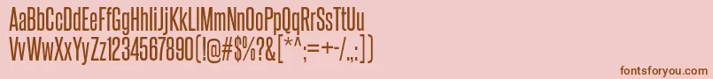 SteelfishRg Font – Brown Fonts on Pink Background
