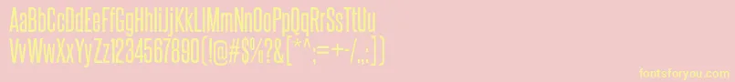 SteelfishRg Font – Yellow Fonts on Pink Background