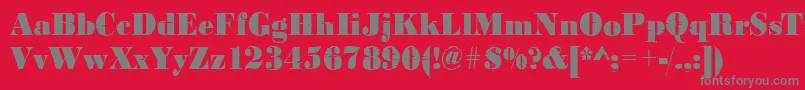 Bodoniinkjet2Regular Font – Gray Fonts on Red Background