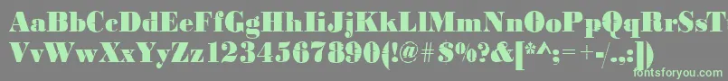Bodoniinkjet2Regular Font – Green Fonts on Gray Background