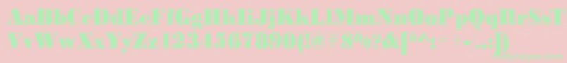 Bodoniinkjet2Regular Font – Green Fonts on Pink Background