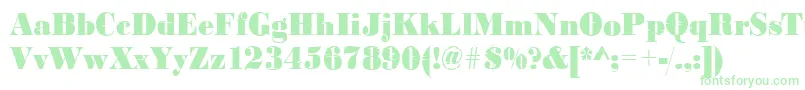 Bodoniinkjet2Regular-Schriftart – Grüne Schriften auf weißem Hintergrund