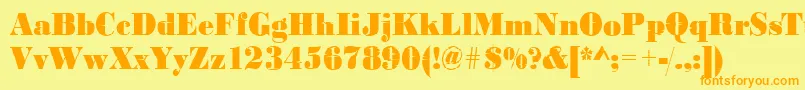 More about Bodoniinkjet2Regular Font Bodoniinkjet2Regular Font – Orange Fonts on Yellow Background