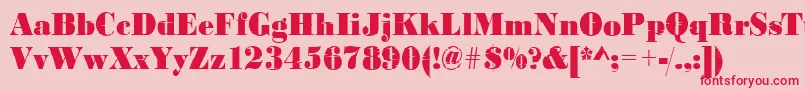 Bodoniinkjet2Regular Font – Red Fonts on Pink Background