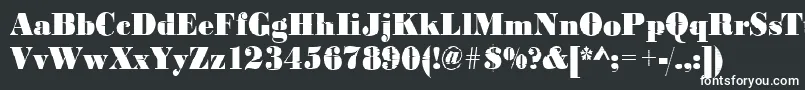 Шрифт Bodoniinkjet2Regular – белые шрифты