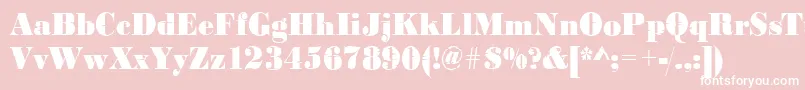 Bodoniinkjet2Regular Font – White Fonts on Pink Background