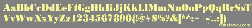 Bodoniinkjet2Regular Font – Yellow Fonts on Gray Background