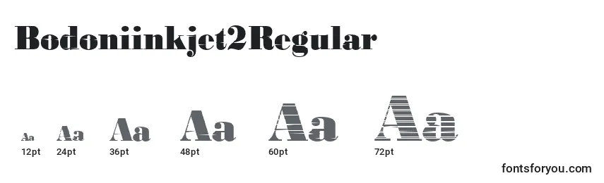 Größen der Schriftart Bodoniinkjet2Regular