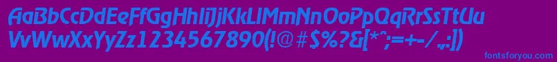 RagtimeDemiboldita Font – Blue Fonts on Purple Background