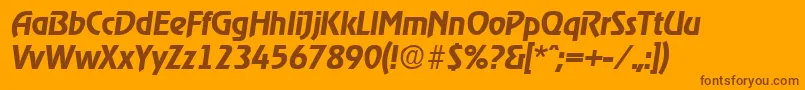 RagtimeDemiboldita Font – Brown Fonts on Orange Background