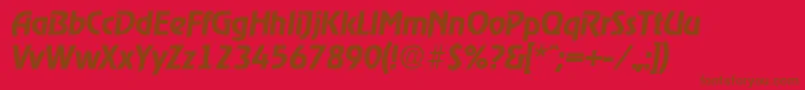 RagtimeDemiboldita Font – Brown Fonts on Red Background