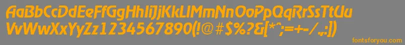 RagtimeDemiboldita Font – Orange Fonts on Gray Background