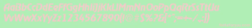 RagtimeDemiboldita Font – Pink Fonts on Green Background