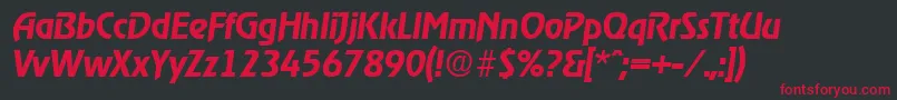 RagtimeDemiboldita Font – Red Fonts on Black Background