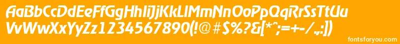 RagtimeDemiboldita Font – White Fonts on Orange Background