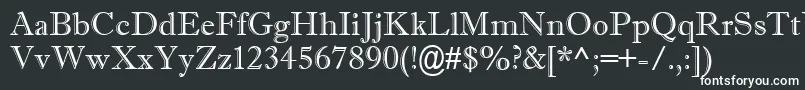 Шрифт ImprintMtShadow – белые шрифты на чёрном фоне