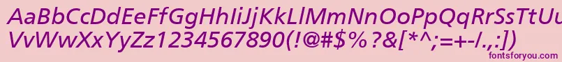 More about ForeignerItalicMedium Font ForeignerItalicMedium Font – Purple Fonts on Pink Background
