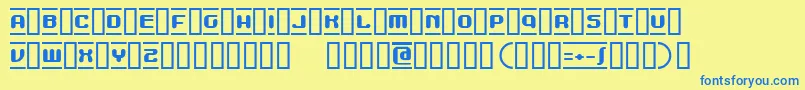 MdmaBeta Font – Blue Fonts on Yellow Background