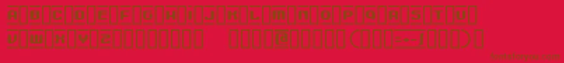 MdmaBeta Font – Brown Fonts on Red Background