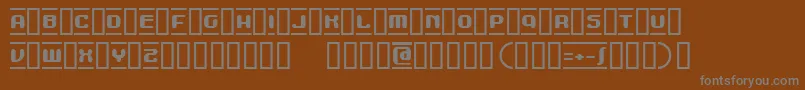 MdmaBeta-Schriftart – Graue Schriften auf braunem Hintergrund