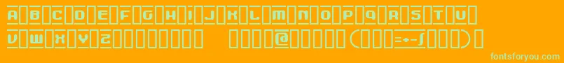 MdmaBeta Font – Green Fonts on Orange Background