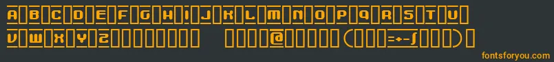 MdmaBeta Font – Orange Fonts on Black Background