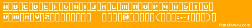 MdmaBeta Font – White Fonts on Orange Background