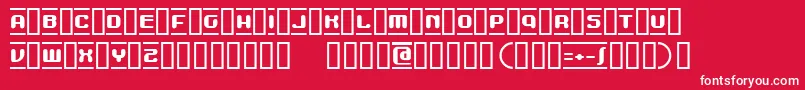 Шрифт MdmaBeta – белые шрифты на красном фоне