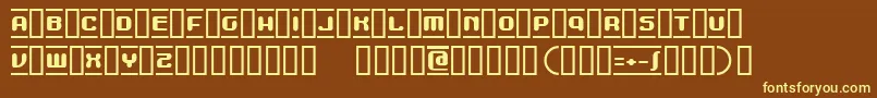 MdmaBeta Font – Yellow Fonts on Brown Background
