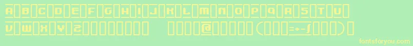 MdmaBeta Font – Yellow Fonts on Green Background