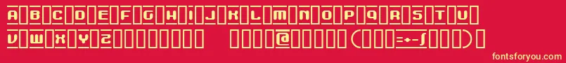 MdmaBeta Font – Yellow Fonts on Red Background