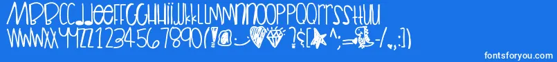 Guilttrip Font – White Fonts on Blue Background