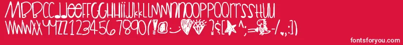 Guilttrip Font – White Fonts on Red Background