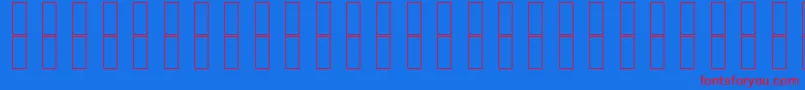 SkrHead2Italic-Schriftart – Rote Schriften auf blauem Hintergrund