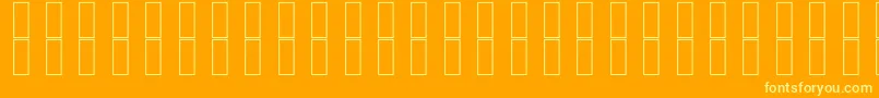 Fonte SkrHead2Italic – fontes amarelas em um fundo laranja