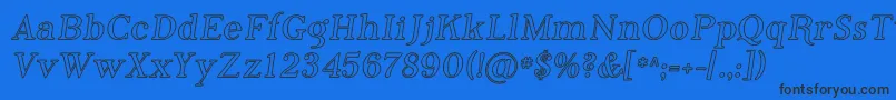 PhosphorusIodide Font – Black Fonts on Blue Background