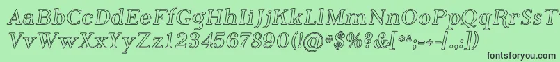 フォントPhosphorusIodide – 緑の背景に黒い文字
