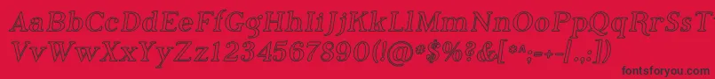 PhosphorusIodide Font – Black Fonts on Red Background