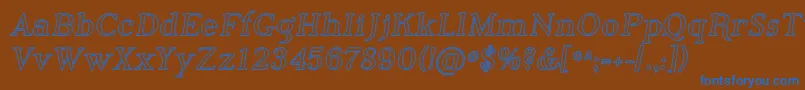 PhosphorusIodide Font – Blue Fonts on Brown Background
