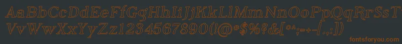 Шрифт PhosphorusIodide – коричневые шрифты на чёрном фоне