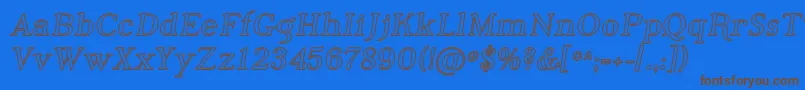 PhosphorusIodide Font – Brown Fonts on Blue Background