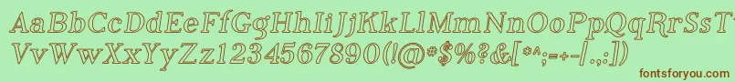 PhosphorusIodide Font – Brown Fonts on Green Background