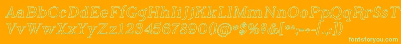 PhosphorusIodide Font – Green Fonts on Orange Background